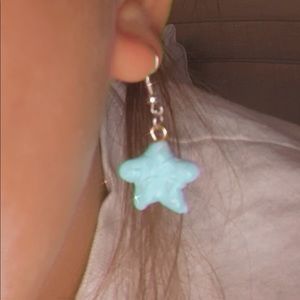 Star clay earrings